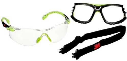 3M Solus S1201SGAF-TSKT Schutzbrille mit Antibeschlag-Schutz Grün, Schwarz