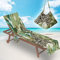 Surwin Schonbezug Für Gartenliege Strandliegenauflage Frottee Liegenauflage Stuhl Strandtuch Sun Lounger Bezug mit Tasche Sporthandtuch für Sommer Strand Garten Schwimmen (75x210cm,Tropisch)