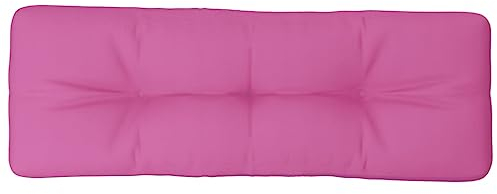 vidaXL Coussin de Palette Rose 120x40x12 cm Tissu, Coussin, Coussin de canapé, Coussin de Chaise, Coussin extérieur, Oreiller de Dos