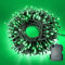 Weecrestar 1 Pack Each 5M 60 LED Battery Operated Christmas Tree Lights Indoor Outdoor Cluster String Lights with Timer 8 Modes Dark Green Wire Fairy Light for Xmas Bedroom Garden Decorations (Green)