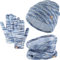 3 Stück Kinder Wintermützen Handschuhe Schal Set Beanie Mütze Warme Gestrickte Touchscreen-Handschuhe Loop WinterSchlauchschal für Jungen Mädchen 5-12 Jahre Outdoor Aktivitäten (Blau-Mischung)