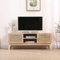 FUSIDE Handcrafted Rattan TV Stand - Elegant Wicker Storage Cabinet for Living Room with Shelves and Doors,Media Players and Accessories (2 Door 2 Shelf-120cm)