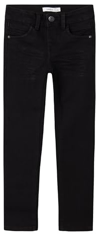 Name IT Jungen Nkmsilas Xslim 2002-tx Noos Slim-fit-Jeans, Schwarz, 98 EU