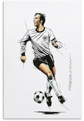 DAGUYS Kunstdruck mit legendären Fußballspielern Franz Beckenbauer, 16 Bilder, Wandkunst, Poster, Gemälde, Leinwand, Poster, Kunstwerke, ästhetisch, 50 x 75 cm