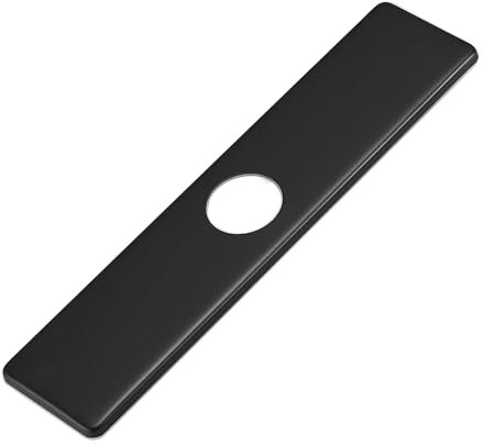 Loch-Abdeckplatte für Waschbeckenarmatur, 25,4 cm Wasserhahn-Rosettenplatte, Edelstahl-Spülbeckenabdeckung, Deckplatte für 1 Loch oder 3 Loch, Küche, Badezimmer, Waschtisch-Waschbecken, Deck-Rosette
