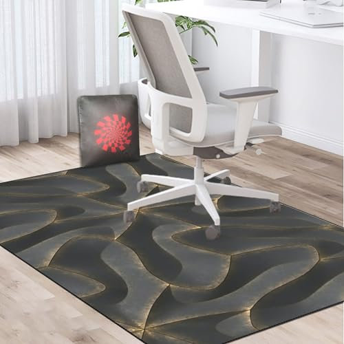 Gaming Rug 140 x 160 cm Chair Mat Carpet Protector for Hardwood Floors Office Chair Mat for Gamers Computer Desk Mat Essential for Gaming Setup