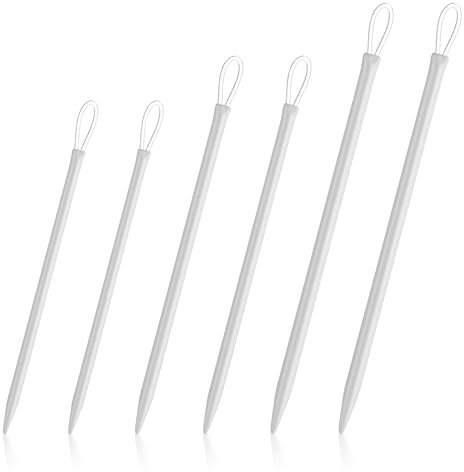 TIESOME Wollnadel zum Vernähen, 6 Stück Stopfnadel Set Nähnadeln mit Großem Öhr Nylonfaden Stopfnadeln für Wolle 3 Größen: 9cm, 7.9cm, 7.3cm, Perfekt für Strick- und Häkelprojekte Grau