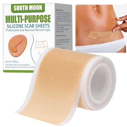 Ruban en silicone pour cicatrices, 300 cm, réutilisable et lavable, couleur peau