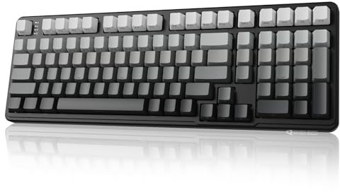 ATTACK SHARK X98 Teclado Mecánico para Juegos de 102 Teclas, y Teclado Numérico, BT5.0/2.4G/USB-C Trimodo, Gasket Hot-Swap Linear Switch, RGB Backlit, Batería de 4000mAh, Diseño QWERTY - Gris