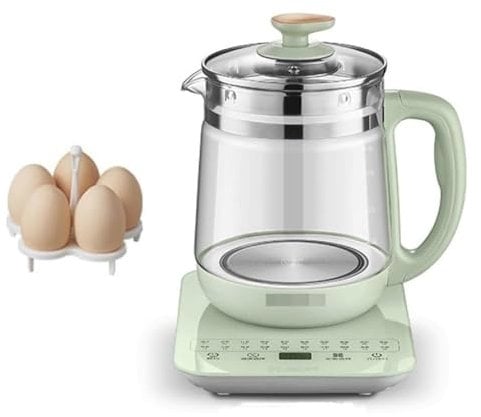 MGHRUEWH Electric Kettle Tea Kettle 1.8L Glass Teapot with Removable Infuser Multifunction Glass Teapot Dash Egg Cooker Electric Tea Kettles Off with Smart Touch Panel & Smart Menu