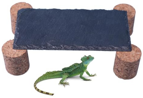 Jlobnyiun Sonnenbadestein für Reptilien, Heizstein für Schildkröten mit Erdspieß – Natürlicher Lebensraum gegen Feuchtigkeit mit Klettern für Süßwasseraquarium und Terrarium