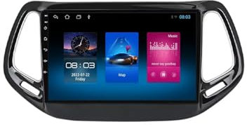 Android 13 2 DIN Radio 9 Pollice Schermo touch per auto per Jeep Compass 2 MP 2016-2019 con Telecamera Posteriore/Wireless Carplay/BT/FM/navigazione GPS Controllo al volante(2+32G)