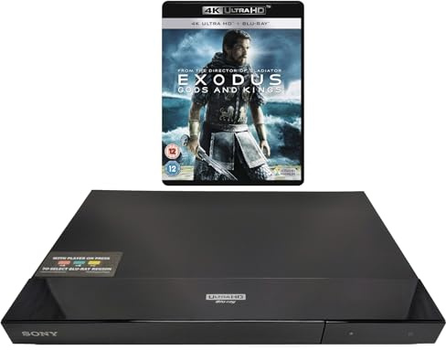 MultiRegionMagic Blu-ray Player Compatible with Sony UBP-X700/K All region | Multi-Region, Blu-ray A, B & C and DVD 0-8, 4K Ultra HD, DolbyVision, With Exodus Gods & Kings UHD 4K Disc