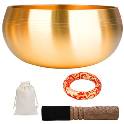 Ensemble complet de bols sonores tibétains avec coussin en cuir véritable et sac de transport pour yoga, counseling, bols vibrants