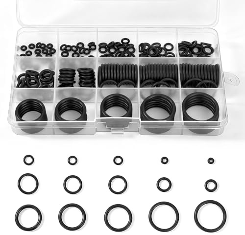 Joints Toriques en Caoutchouc Silicone, Kit O-Ring 200 Pièces, Joints d’Étanchéité pour Plomberie, Réparation Automobile et Raccords Air Gaz (15 Tailles)