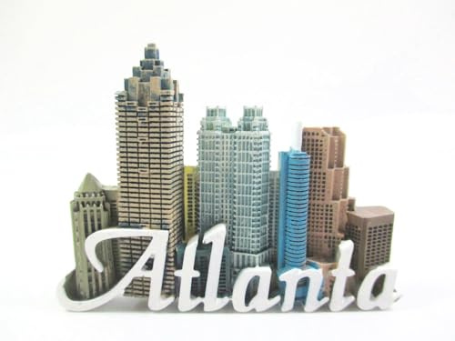 Atlanta Poly Magnet Souvenir Amerika Skyline Hauptstadt Georgia USA