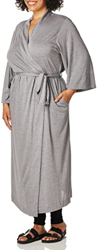 Natori Women's Shangri-La Robe,Heather Grey,X-Large