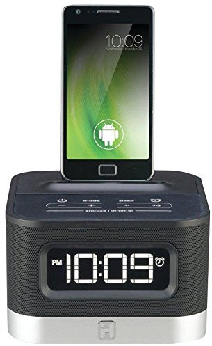 iHome Universal Smartphone Wecker CLK Digital Schwarz - Radios (Uhr, Digital, UKW, Audio (3,5 mm), USB)