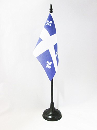 AZ FLAG - Tischflagge Quebec - 15x10 cm - Quebec Tischfahne 10 x 15 Cm - Flaggen