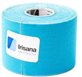 Irisana – Sporttape – Blau – 6,5 x 5 x 6,5 cm – Kinesiologisches Tape – Neuromuskuläre elastische Bandage – Turmalin – Elastisch und wasserfest