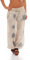 Malito – Haremshose Damen mit Print – Pumphose aus Baumwolle – Leichte Stoffhose – Sommerhose für warme Tage – Dünne Aladinhose für Frauen 3481 (Beige)