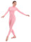 SUPRNOWA Ganzkörper-Einteiler mit Rollkragen, Spandex, ohne Füße, langärmelig, Uni, Rosa (Footless), XL