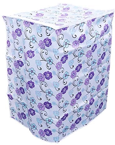 LIOOBO Coprilavatrice Verticale Impermeabile con Cerniera Anti-Spruzzi e Anti Sunlight 55×58×87cm (Fiore con Tre Colori)