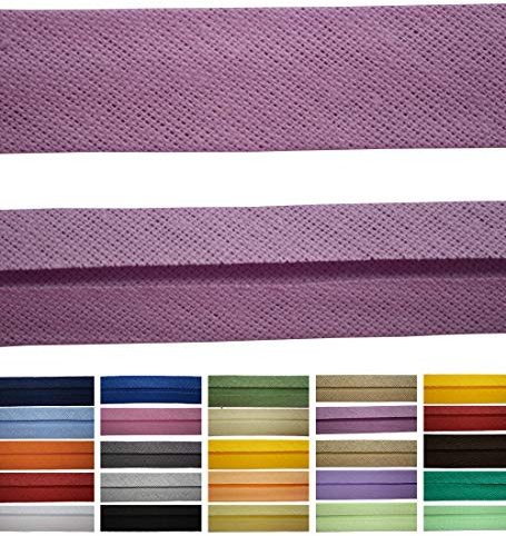 Roban Fashion Baumwoll Schrägband 18mm breit Textilband Blende in 24 Farben