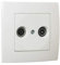 Tapa toma antena TV/RF color blanco Makel 32001060