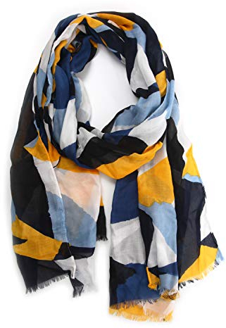 collezione alessandro Schal mit geometrischem Design Geo mit tollen Farben und Formen 190cm x 75cm