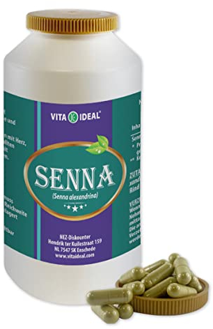 VITA IDEAL® Senna - Blätter 360 Kapseln - Senna alexandrina - Sennesblätter - Tagesportion 660mg Sennablätter reines Pulver - ohne Zusatzstoffe