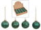 MC-Trend 12er Set edle Luxus Glas Weihnachtskugeln Ø 6cm Weihnachtsbaum Kugeln Christbaumkugeln Weihnachts Deko (Gruen Gold 2)