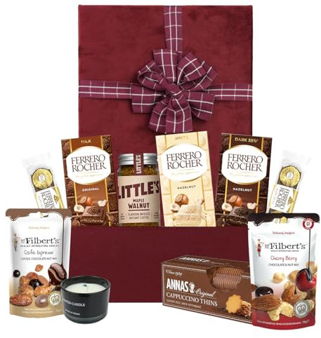 Chocolate Biscuits Nuts Luxury Pamper Hamper Selection Gift Box for Birthdays Anniversary Valentine's Day Party Favors Mother's Day Easter - Joyful Indulgence