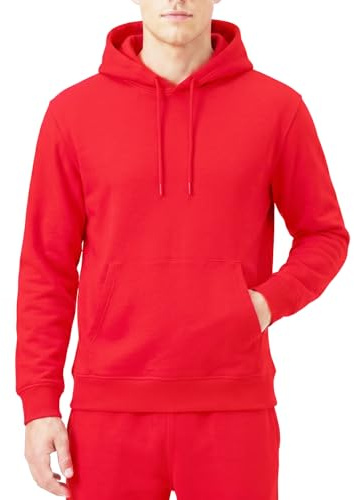 RIPT Sudadera Hombre con Capucha Fleece – Hoodie Pullover con Bolsillos y Cordón, Sudadera Manga Larga Suave para Gym Fitness y Loungewear