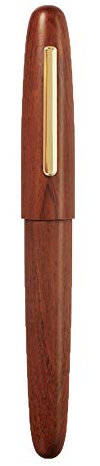 Jinhao 9056 Natural Wood Fountain Pen, Handmade Red Sandalwood Iridium Fine Nib Smooth Writing Pen