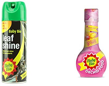 Baby Bio 84899143 Leaf Shine Houseplant Care, Ready-to-use, 200ml & Fertiliser for Orchids, Concentrate