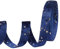 nbeads 10m Weihnachten Samtband, 25mm Breit Mitternachtsblau Doppelgesichts Satinband Polyester Samtband Mit Goldenem Sternmuster Für Hochzeit Geschenkverpackung Dekoration Valentinstag
