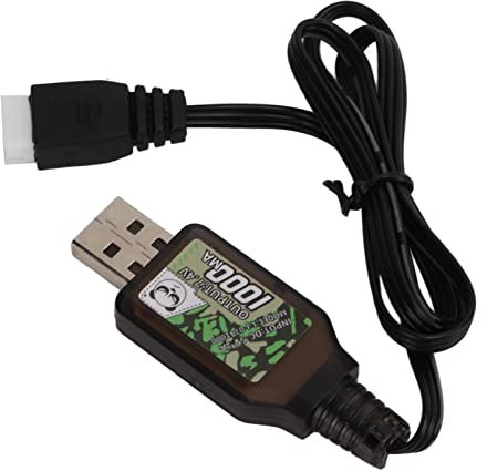 USB RC Ladegerät Kabel, 7,4 V 1000 MAh USB Ladekabel Netzteil mit XH 3P Connector Stecker Plug Kompatibel mit 1/24 Axial SCX24 AXI90081Modellauto