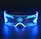 HULA LED Glasses, Cyberpunk Visor, Light Up Rave Glasses for Halloween (D)