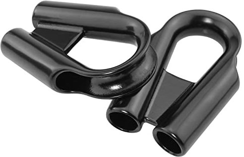 ITROLLE - Ditale per fune da 12 mm, in acciaio inox, nero, con tassello, per cavi da 3/8 o 1/2, 2 pezzi