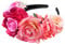 ABOOFAN Rose Floral Crown Bandband Jour du Bandeau Mort Rouge Couronnes de Fleurs Rouges