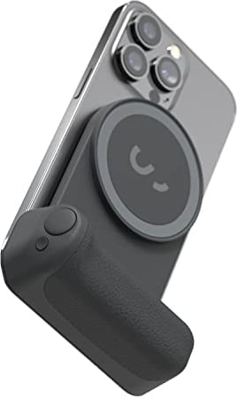 ShiftCam SnapGrip - Mobile Battery Grip with Wireless Shutter Button - Magnetic Mount Snaps on to Any Phone - Built in Powerbank with Qi Wireless Charging (Midnight)
