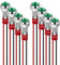 GUUZI 6 mm LED Anzeigeleuchte 12–24 V wasserdichte Signalleuchte Metallplatte LED-Anzeige Signalleuchte Plattenmontage Flacher Kopf mit Drähten Silbergehäuse (Grün, 8 Stück)