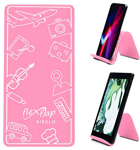Essentiels de voyage en avion pour téléphone portable à rabat flexible et support de tablette flexible pour bureau, lit, tapis de course, maison et avion en vol – Gadgets indispensables de voyage