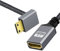 NFHK 4K Typ C Mini HDMI 1.4 Stecker 90 Grad nach unten abgewinkelt auf HDMI Buchse Verlängerungskabel für DV MP4 Kamera DC Laptop