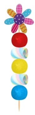 Lote de 15 Brochetas de Golosinas Fieltro Flor Multicolor. Dulces. Detalles y Regalos Originales para Fiestas de Cumpleaños, Bodas, Bautizos, Comuniones y Eventos. DC