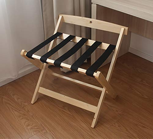 Porte-Bagages Pliant, Porte-Bagages d'hôtel Porte-Bagages en Bois pour Bagages d'hôtel (B)