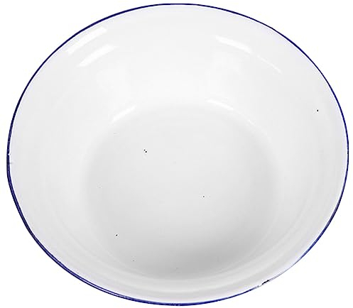 UPKOCH Bol En Émail À L'Ancienne Maison Pot De Et De Fruits Roulés Bol À Soupe Bols À Salade Plaque Émaillée Bol À Mélanger En Porcelaine Lavabo Vintage Bassin À Salade En Émail