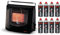 Rowi Gas-Heizstrahler tragbar HGS 2000/2 T 2000W + 8 x Rowi Gaskartusche 220g / Isobutan Kartusche im Set