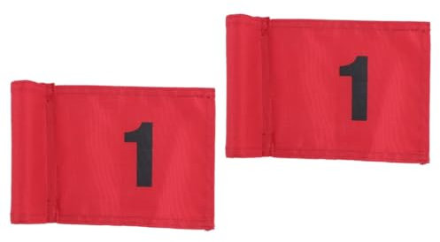 Amosfun 2 Pcs Golf Number Flags Golf Pole Flags Custom Golf Flags Mini Golf Flags Golf Tee Flags Golf Cart Flags Golf Hole Flag Golf Pin Flags Putting Green Flags Training Flag Tube Shape